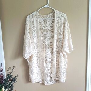 Source Unknown Cream Lace Jacket